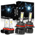 thumbnail image 1 of For Chevy Cobalt 2005 2006 2007 2008 2009 2010 LED Headlight Bulb 9007+H11 High/Low+Fog Light Kits 6000K 4pcs, 1 of 16