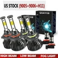 thumbnail image 1 of For Chevy Colorado 2004-2006 2007 2008 LED Headlight High Low Fog Light Bulbs 6x, 1 of 12