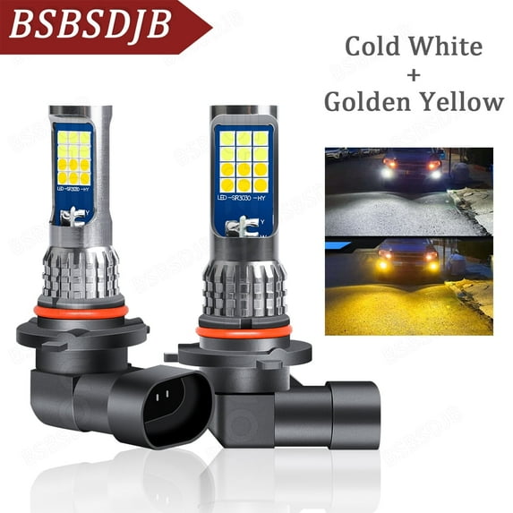 For Chevy Colorado 2004-2012 LED Fog Light Bulbs Dual Color Switchback Strobe Flash