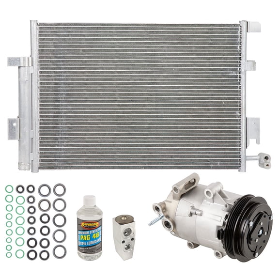 For Chevy Corvette 2005-2013 AC Compressor w/ A/C Condenser & Repair Kit - BuyAutoParts