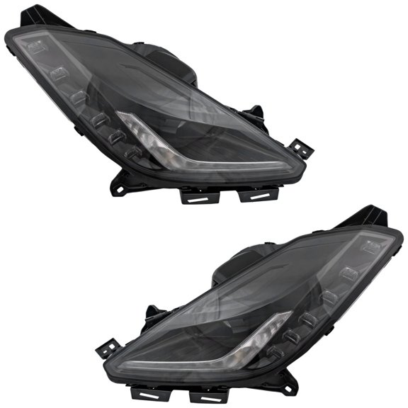 For Chevy Corvette 2014 15 16 17 18 2019 Headlight Driver and Passenger Side | Pair | HID | Replacement For GM2502403, GM2503403 | 84750165, 84750166