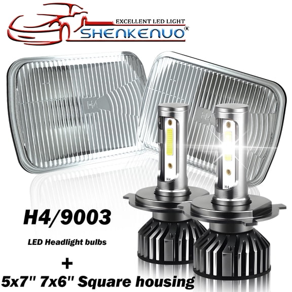 For Chevy Corvette C4 1984-1996 5x7 7x6 LED Headlights Projector Hi-Lo beam 6k