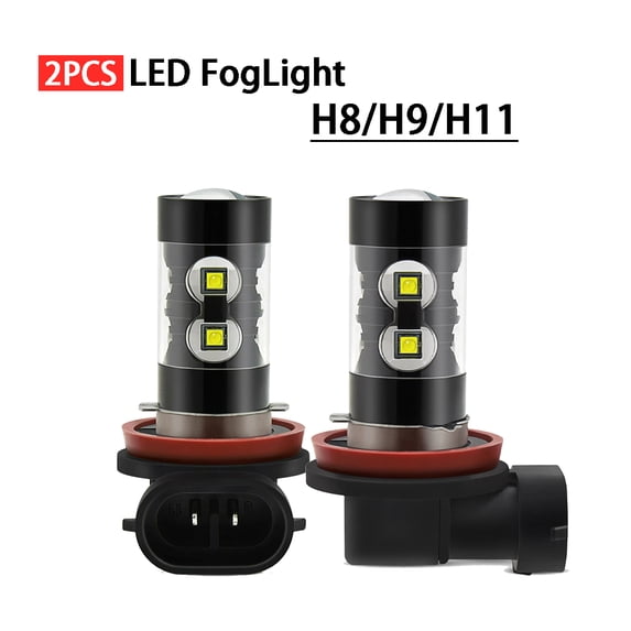 For Chevy Cruze 2011-2015 - 6000K White LED H8/H9/H11 Fog Light Bulbs Kit 2x