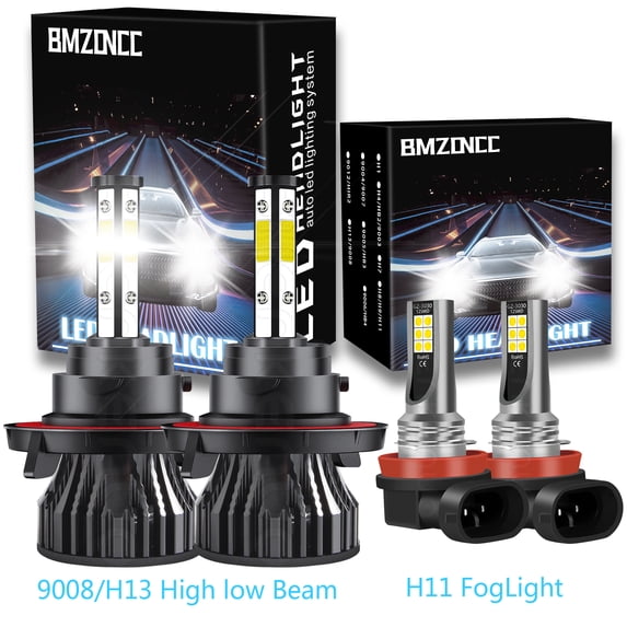 For Chevy Cruze 2011-2015 LED Headlights 9008 High Low Beam H11 Fog Light Bulbs 4pcs