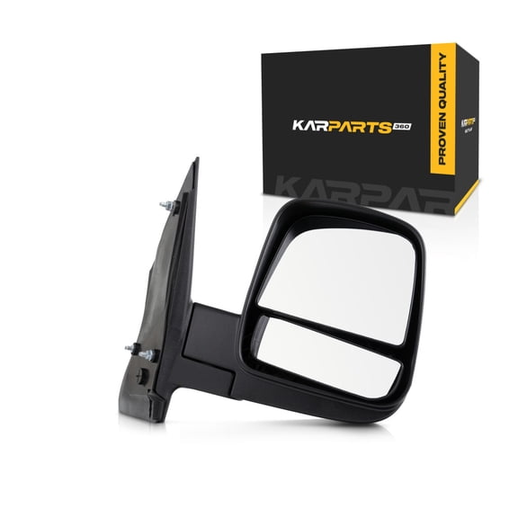 For Chevy Express 3500 2008-2020 Door Mirror Passenger Side | Outer | Rear | Textured | Black | Manual | Foldable | Dual Glass | GM1321395 | 20838066