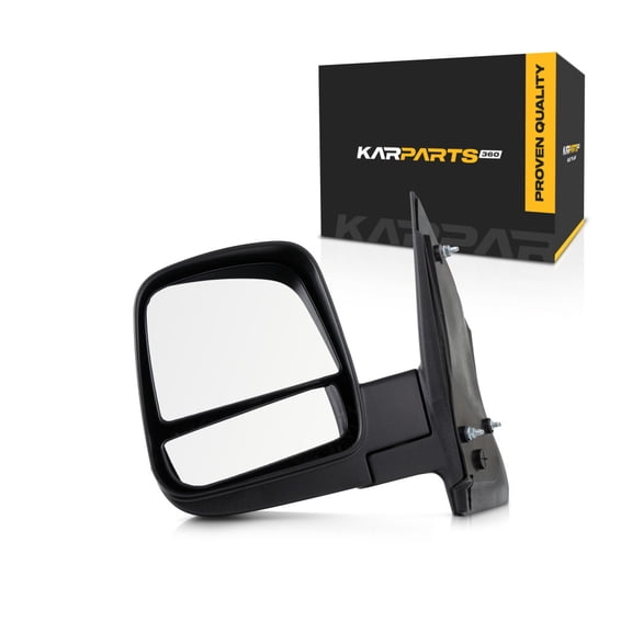 For Chevy Express 4500 2009-2015 Door Mirror Driver Side | Outer | Rear | Textured | Black | Manual | Foldable | Dual Glass | GM1320395 | 20838065