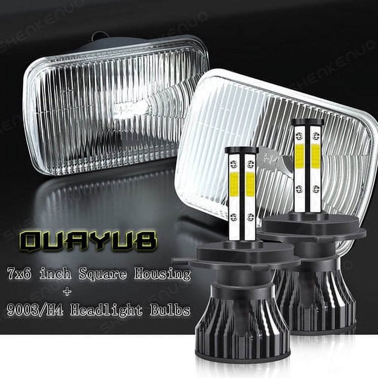 For Chevy Express Cargo Van 1500 2500 3500 Pair 7x6 5x7 LED Headlights Hi/Lo A