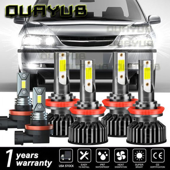 For Chevy Impala 2006-2013 6x 6000K LED faros Hi-Lo + luz antiniebla
