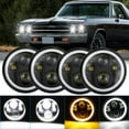 thumbnail image 1 of For Chevy Impala El Camino 5.75" 5-3/4"LED Headlights Hi/Lo Beam Angle Eyes 4PCS, 1 of 18