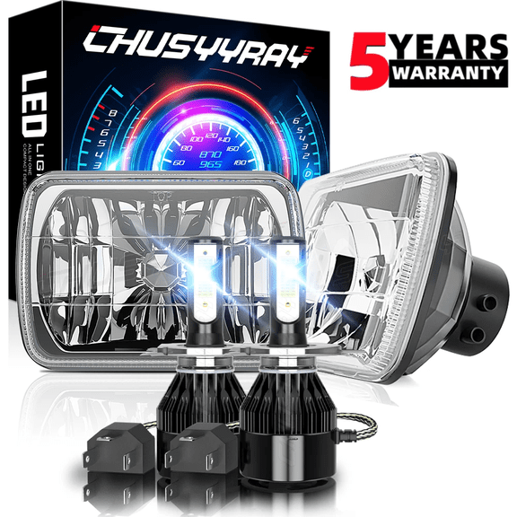 For Chevy Malibu 1978-1981 El Camino Pair 5X7" 7x6"Led Headlights Hi-Lo Beam DOT