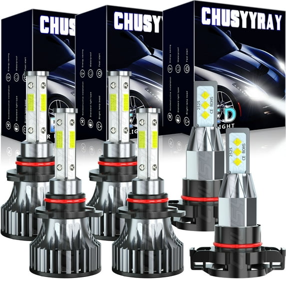 For Chevy Malibu 2013 2014 2015 6x LED Headlight Bulb High+Low Beam + Fog Light