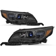 thumbnail image 1 of For Chevy Malibu 2013-2015 Halogen 2pcs Headlights Black Amber Headlamps, 1 of 5