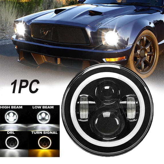For Chevy Malibu 78-1981 & For Corvette DOT Pair 5X7" 7x6 LED Headlight Hi/Lo Beam DRL