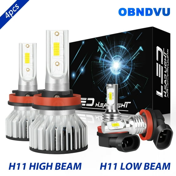 For Chevy Monte Carlo 2006-2007 LED Headlight Bulbs Kit High Low Beam 6000K White 4pcs
