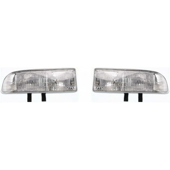 For Chevy S10 Blazer Headlight Assembly 1998 99 01 02 03 2004 Pair Driver and Passenger Side DOT Certified For GM2502172N