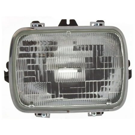 For Chevy S10 Blazer/Suburban 1990 91 92 93 1994 Headlight Assembly Driver Side | Clear Lens | Sealed Beam | Replacement For GM2500112 | 25949657