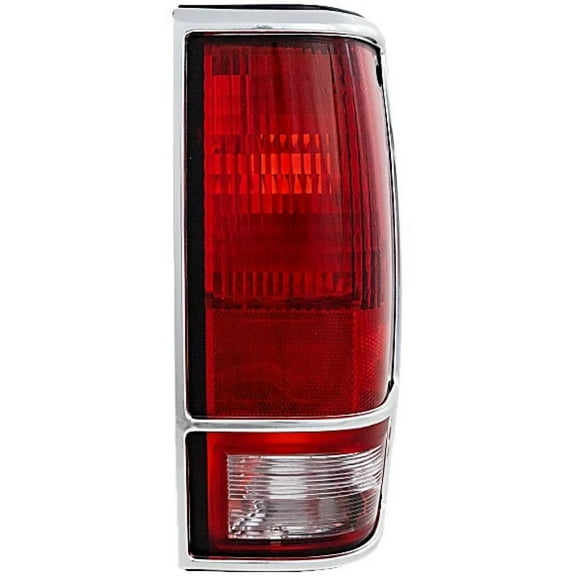 For Chevy S10 Tail Light 1982-1993 Passenger Side | Red & Clear Lens | w/ Chrome Bezel | GM2801105 | 915708