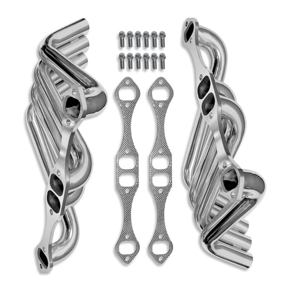 For Chevy SBC 327 350 Zoomie Exhaust Headers with 1 3/4" Primary Tube Ceramic