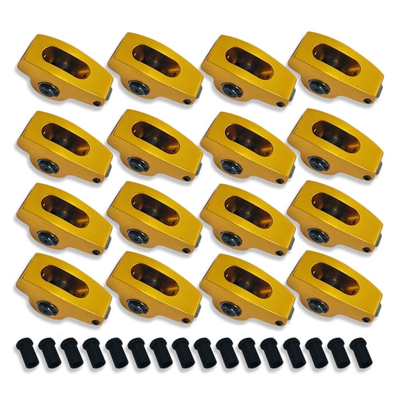 For Chevy SBC 350 400 Gold Roller Aluminum Rocker Arms Set 1.5 Ratio 3/8" Stud