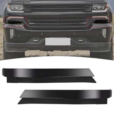 Pair Front Bumper Filler Panels For 2016-2018 Chevy Silverado 1500 – Left & Right, Black