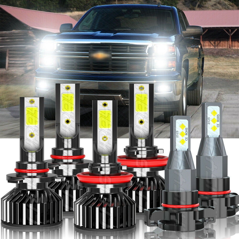 Kit De 2 Bombillas LED 5202 H16 Para Chevy Silverado 2007-2015 | Luz Blanca 6000K | Xotic Tech | Antiniebla O DRL