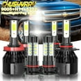 thumbnail image 1 of For Chevy Silverado 1500 2500 3500 2007-2015 LED Headlight+Fog Light Bulb Kit, 1 of 12