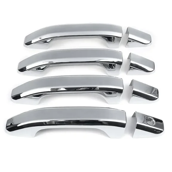For Chevy Silverado 1500 2500 3500 for GMC 2014 2015 2016 2017 2018 2019 8pcs Set Car Exterior Door Handle Covers Chrome