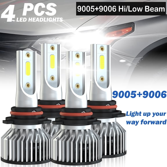 For Chevy Silverado 1500 2500 HD 2003-2005 2006 LED Headlights High Low Beam Combo Bulbs 500% Brighter than Halogen,4pcs
