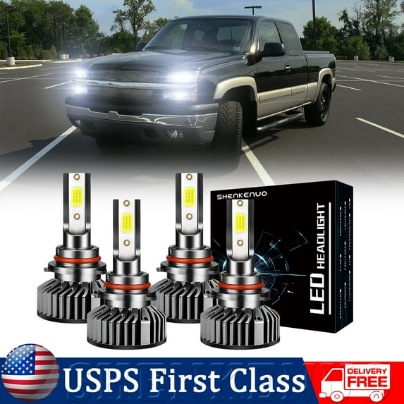For Chevy Silverado 1500 HD Classic 2007 LED Headlight Bulbs 9005 H11 High Low Beam Kit
