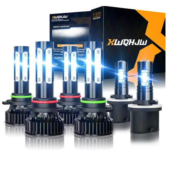 For Chevy Silverado 1500 LS LT Cab Pickup 1999-2002 LED Headlight Fog Lamp Bulbs 3 Pair