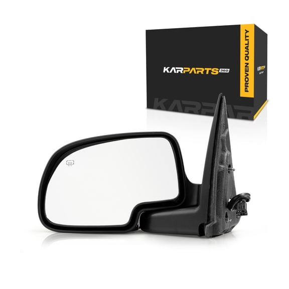For Chevy Silverado 3500 2001 2002 Mirror Driver Side | Power View Heated | w/ Chrome Textured Cover Folding | GM1320173 | 15179829