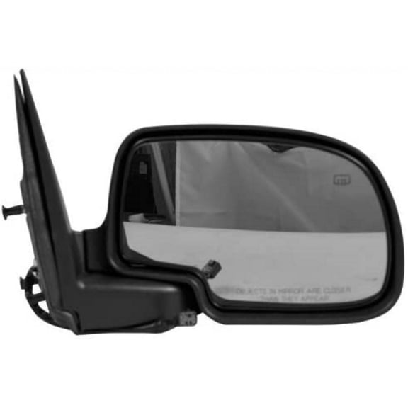 For Chevy Silverado 3500 2001 2002 Mirror Passenger Side | Power View Heated | Textured | w/ Gloss Black Cover Folding | GM1321226 | 15179830