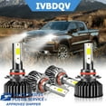 thumbnail image 1 of For Chevy Silverado 3500 Classic 2007  LED Headlight Bulb 9005 High+9006 Low Beam Combo Pack of 4 6000K, 1 of 10