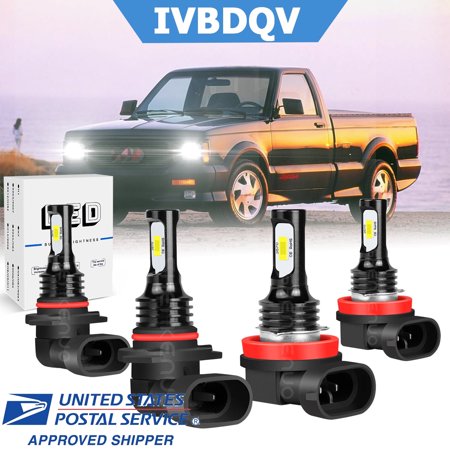 For Chevy Silverado 3500 HD 2007-2019 Combo LED Headlight 4x Bulbs Kit 6000K High Low Beam
