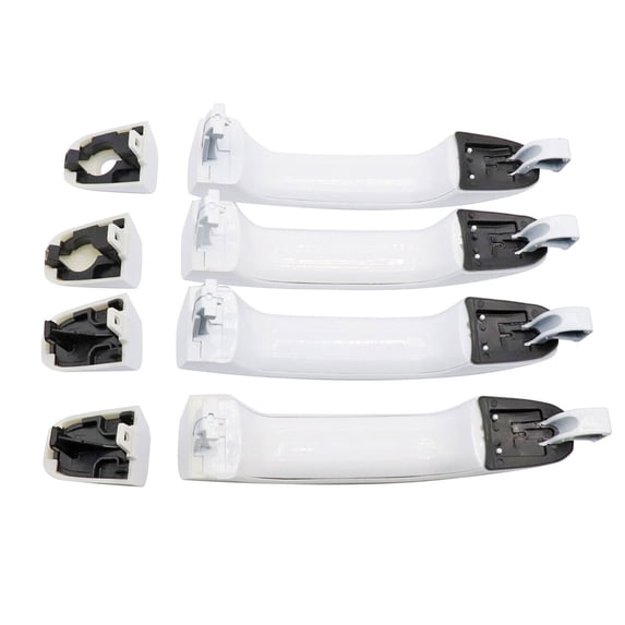 For Chevy Silverado GMC Sierra Premium Construction, 2014-2019 Fitment Olympic White Door Handles, 4Pcs