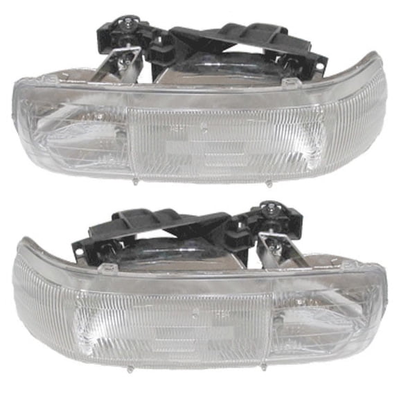 For Chevy Silverado Pickup Truck Headlight Headlamp Head Light w/Bulb SET PAIR