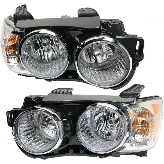 For Chevy Sonic Headlight Assembly 2012 13 14 2015 Pair Driver and Passenger Side Sedan w/ Chrome Trim LS / LT / RS Model For GM2502359 | 96830971