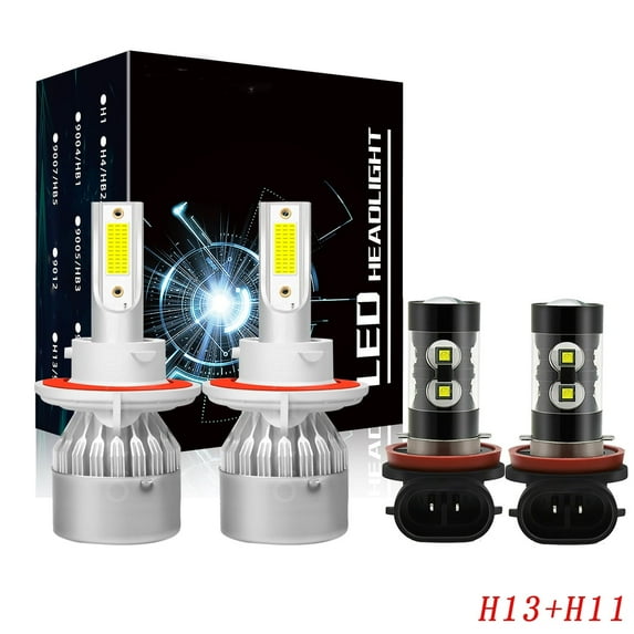 For Chevy Spark 2013 2014 2015 Combo LED Headlight Bulbs Kit H13 H11 High/Low+Fog Light 4x