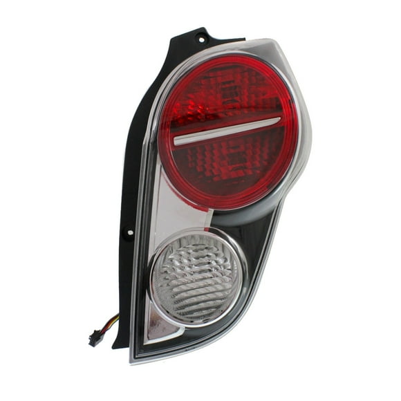 For Chevy Spark 2013 2014 2015 Tail Light Passenger Side | Clear & Red Lens | Black/Chrome Housing | Replacement For GM2801256 | 42441999, 95926605