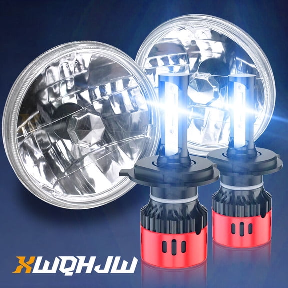 For Chevy Styleline Deluxe 1949-1952 Pair 7 inch Round LED Headlight Hi/Lo Beam