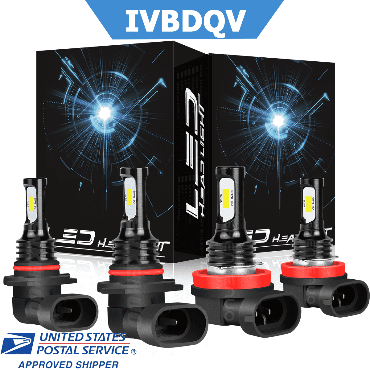 For Chevy Suburban 2015-2020 LED Headlight Bulbs 9005+H11 HIGH LOW Beam ...