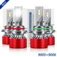 thumbnail image 1 of For Chevy Suburban 2500 2000-2006 LED Headlight Bulb 9005 High+9006 Low Beam 12000LM White 6000K 4pcs, 1 of 7