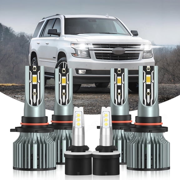 BSBSDJB For Chevy Suburban Tahoe 2001 2002 2003 2004 2005 LED Headlight Fog Light Bulbs
