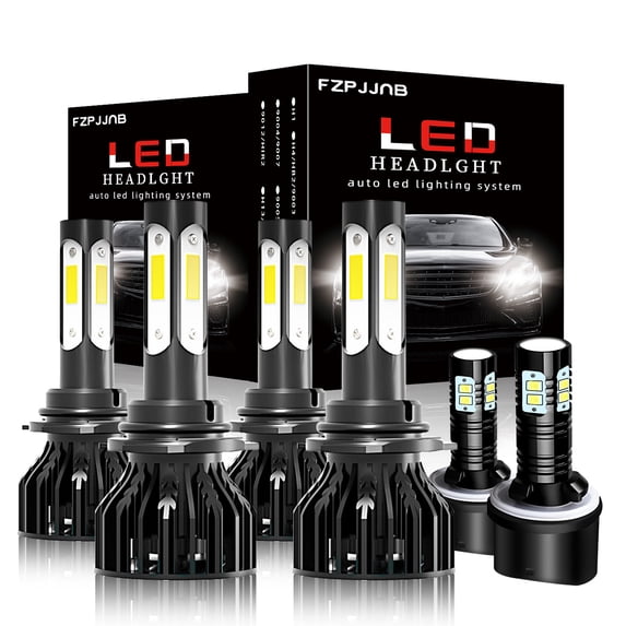 For Chevy Tahoe 2000-2006 LED Bulbs,9005 9006 880 LED Headlight High Low Beam + Fog Light Kit 6000K White