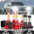 thumbnail image 1 of For Chevy Tahoe 2007-2012 2013 2014 LED Headlight + Fog Light Bulbs Kit 6000K Crystal White 6Pcs, 1 of 16