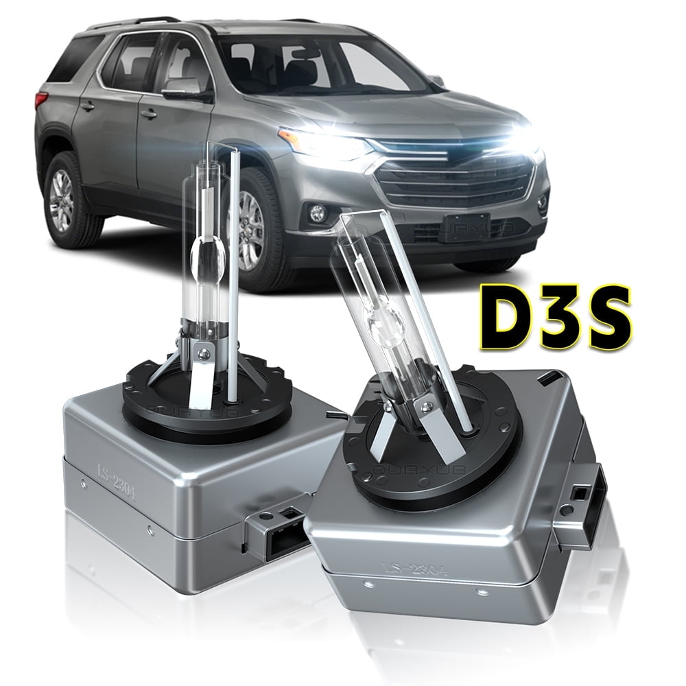 Quayub D3S HID Headlight Bulb 6000K White 2pcs 35W replacement OEM For Chevy Traverse 2019-2021