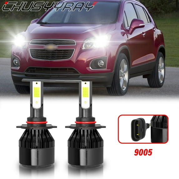 For Chevy Trax 2013 2014 2015 2016 2017-2022 9005 HB3 LED High Beam Headlight Bulbs Kit 6000K White 2Pcs