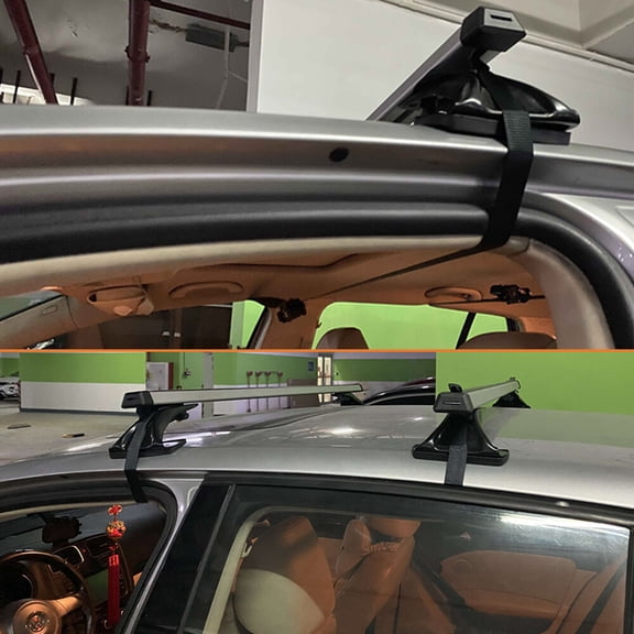 For Chevy Volt 2011-2019 Strap-Attached Top Roof Rack Cross Bar Luggage Carrier