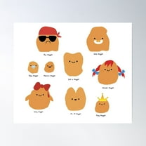 For Chicken Nugget Lovers Poster Wall Art, Modern Wall Decor For Living Room Bedroom, 8x12 UNFRAMED