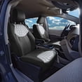 thumbnail image 1 of For Chrylsler Pacifica 2017-2025 FH Group Custom Fit Car Seat Covers [Front - w/ DVD NO Armrest 2021-2025] Gray/Black, 1 of 4